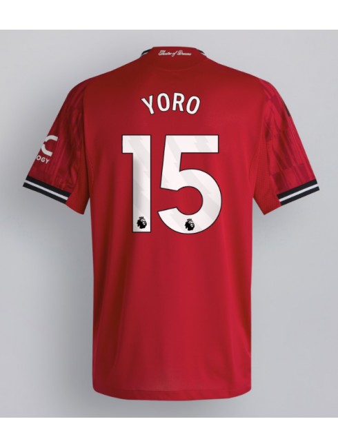 Manchester United Leny Yoro #15 Replika Hemmakläder 2025-26 Kortärmad Manchester United Leny Yoro #15 Replika Hemmakläder 2025-26 Kortärmad